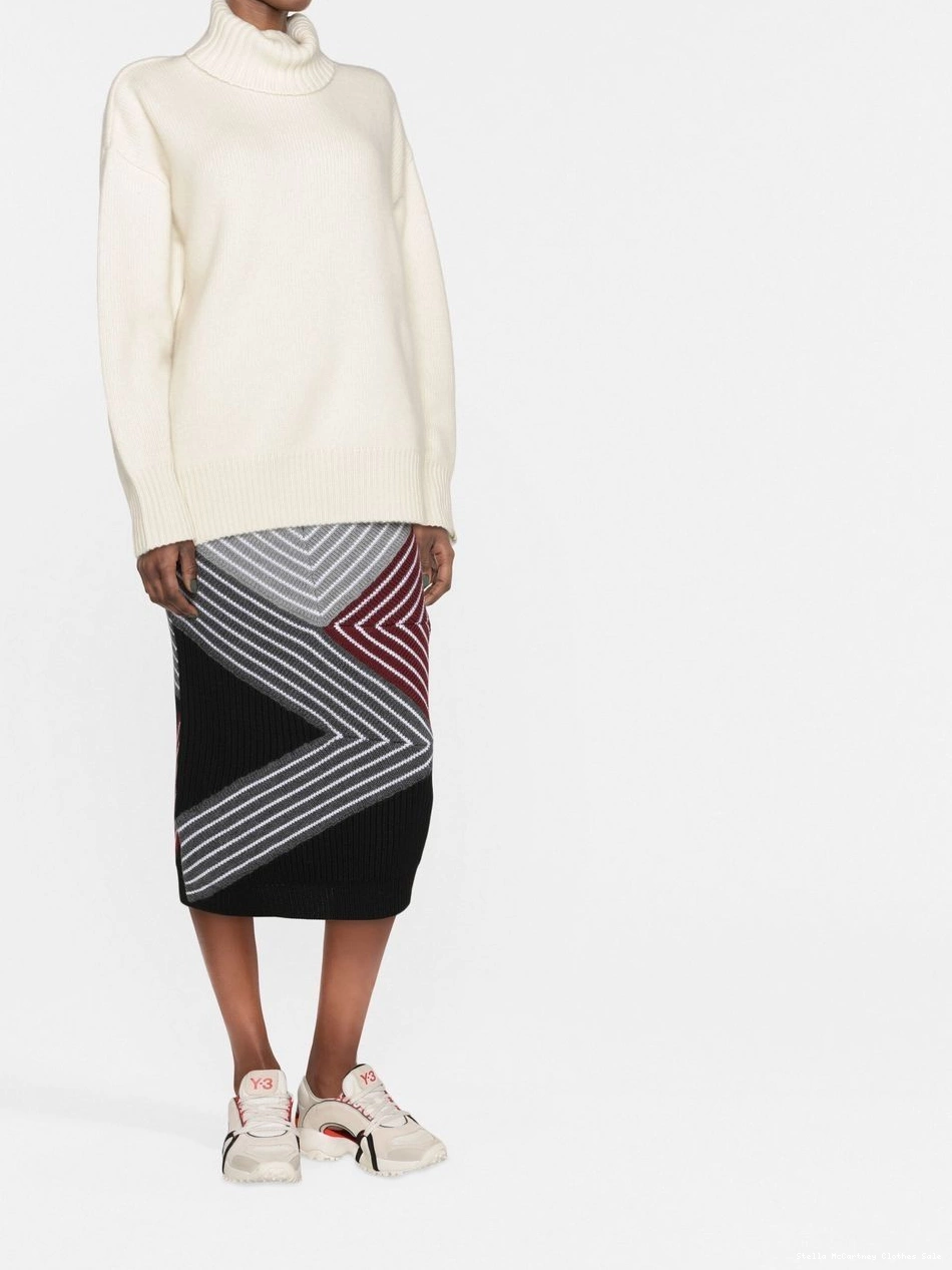 Affordable Women stripes wool 3D skirt Stella McCartney 0810